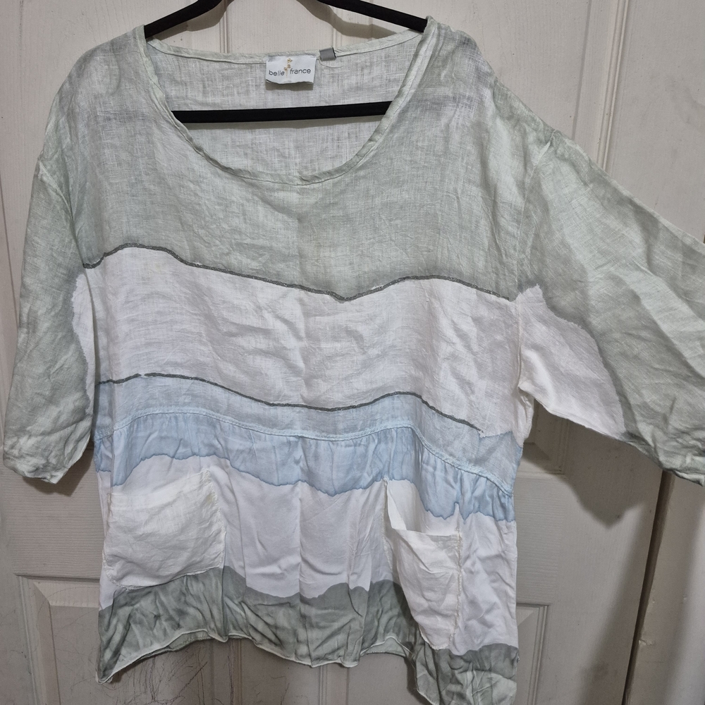 Beach France Women's Pastel Linen Blouse